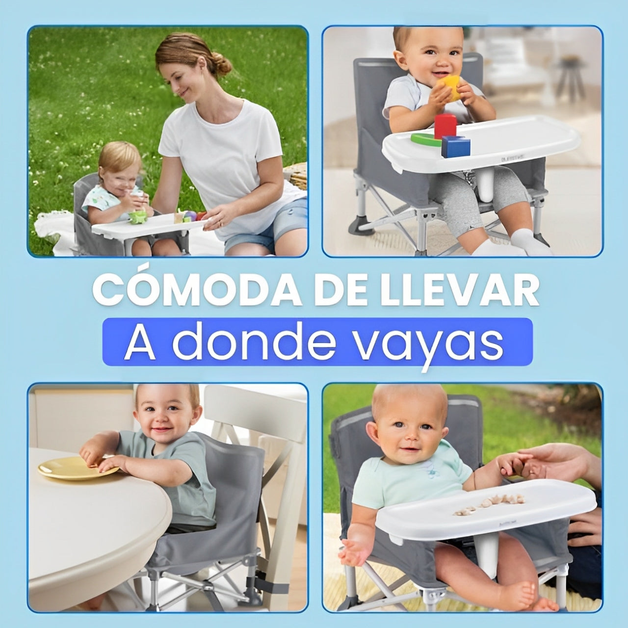 SILLA PORTATIL 2 EN 1 PARA BEBES👶